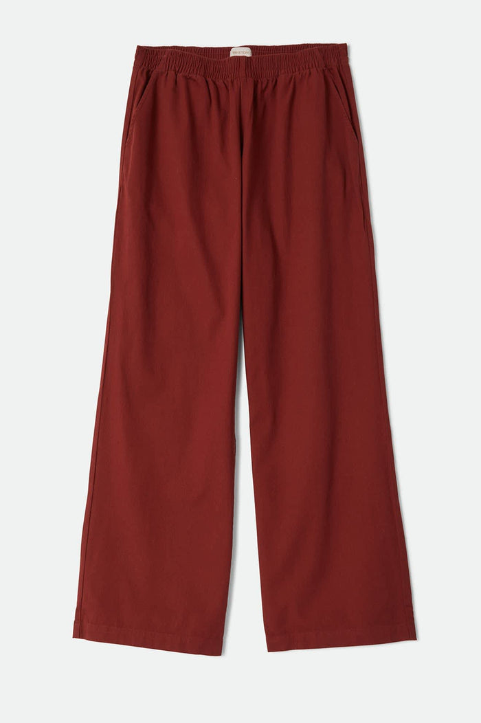 Women's Lounge Pant in the color Dark Brick - Front Product Laydown Image