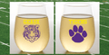 LSU Themed Stemless Shatterproof Wine Glasses (2 Pack)