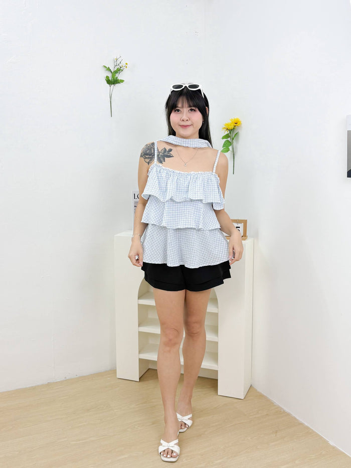 Lucienne Cascade Top (Blue)
