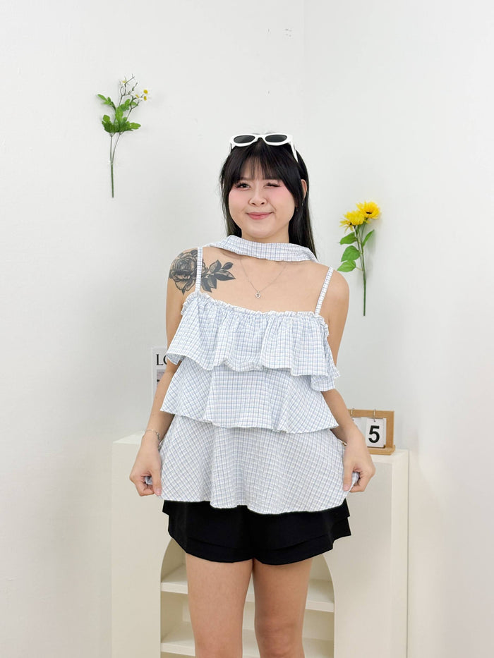 Lucienne Cascade Top (Blue)