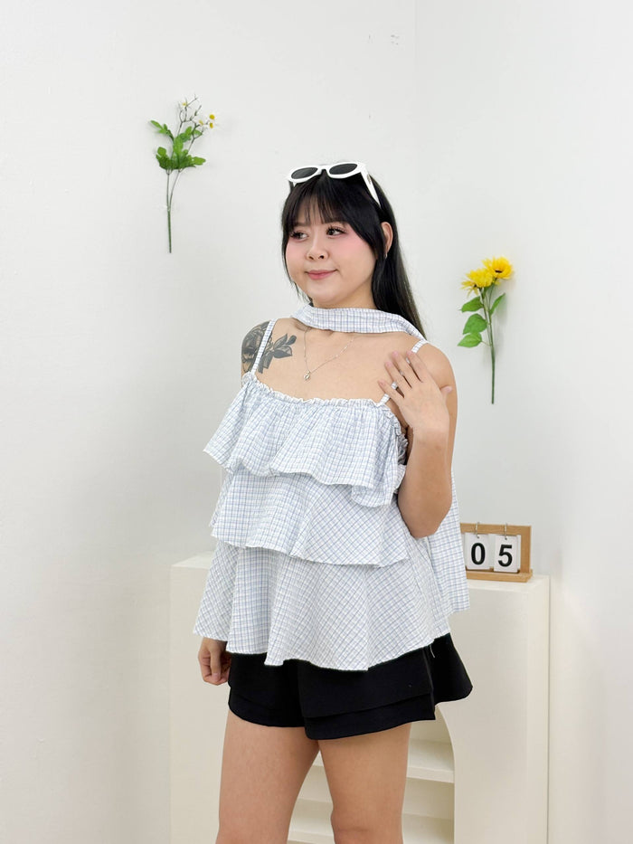 Lucienne Cascade Top (Blue)