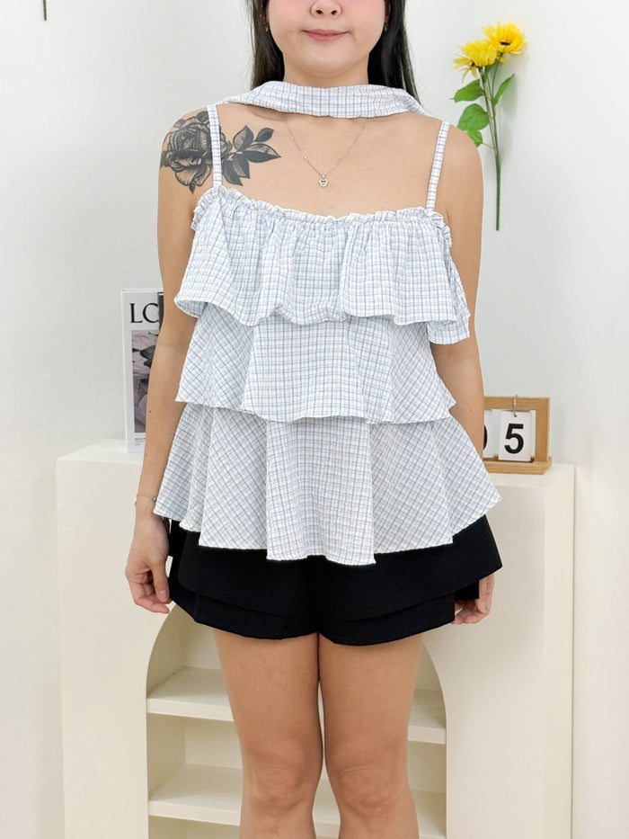 Lucienne Cascade Top (Blue)