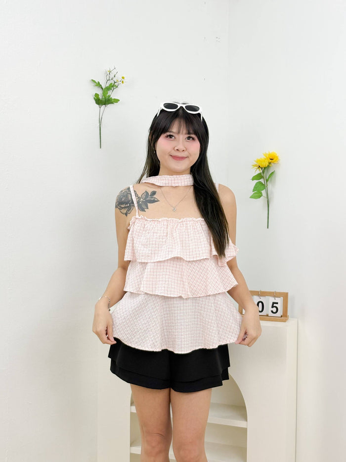 Lucienne Cascade Top (Pink)