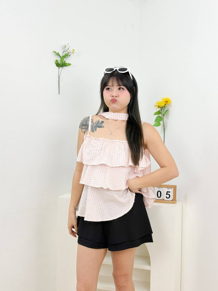 Lucienne Cascade Top (Pink)