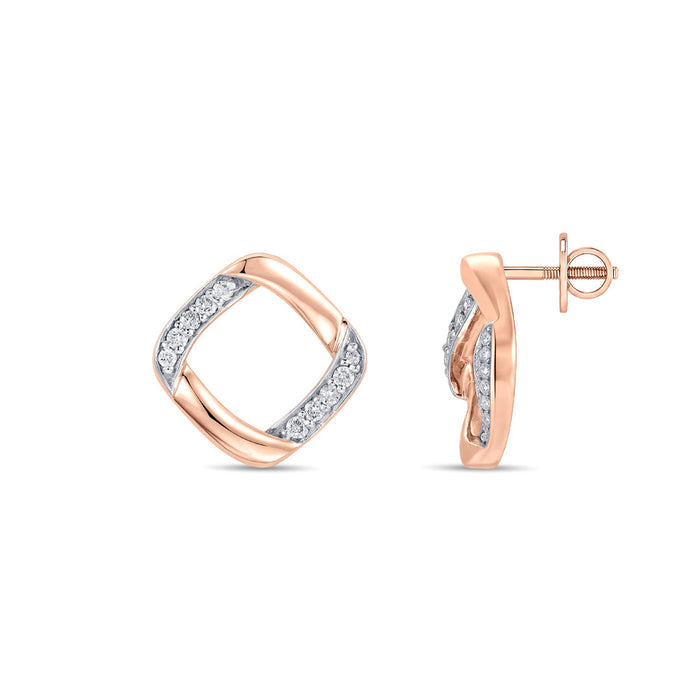 Lume Square Diamond Earring
