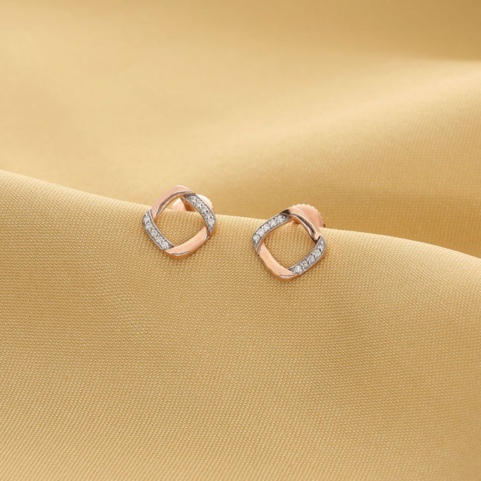 Lume Square Diamond Earring