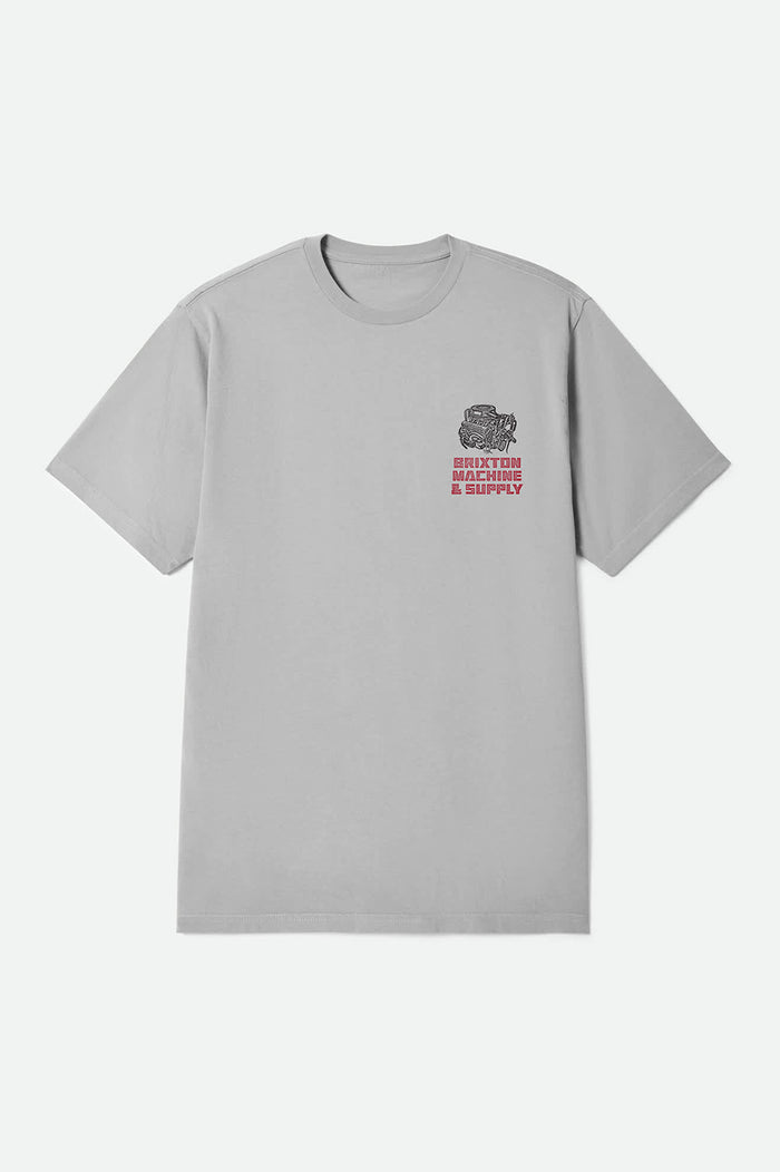 Men's Machine Short Sleeve Standard T-Shirt in the color Pebble Stone Worn Wash - Front Product Laydown Image