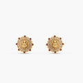 Madhavi Antique Kempu Stud Earrings