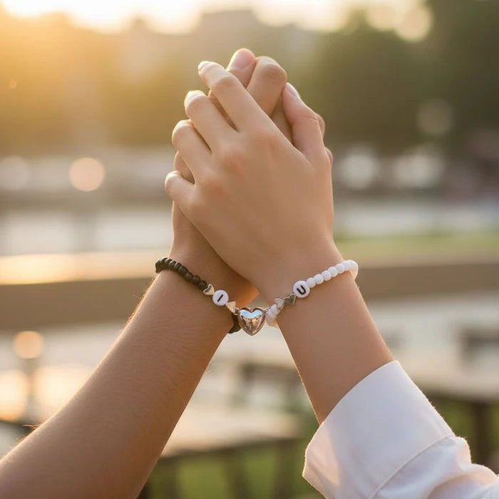Magnetic Heart "You and Me" Couple Bracelets
