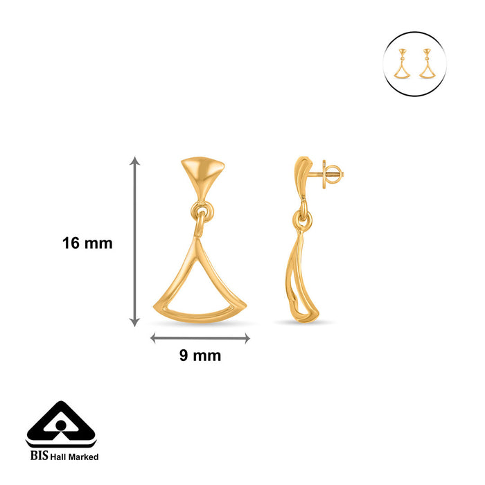 Majestic Sway Drops & Danglers Gold Earrings for Women