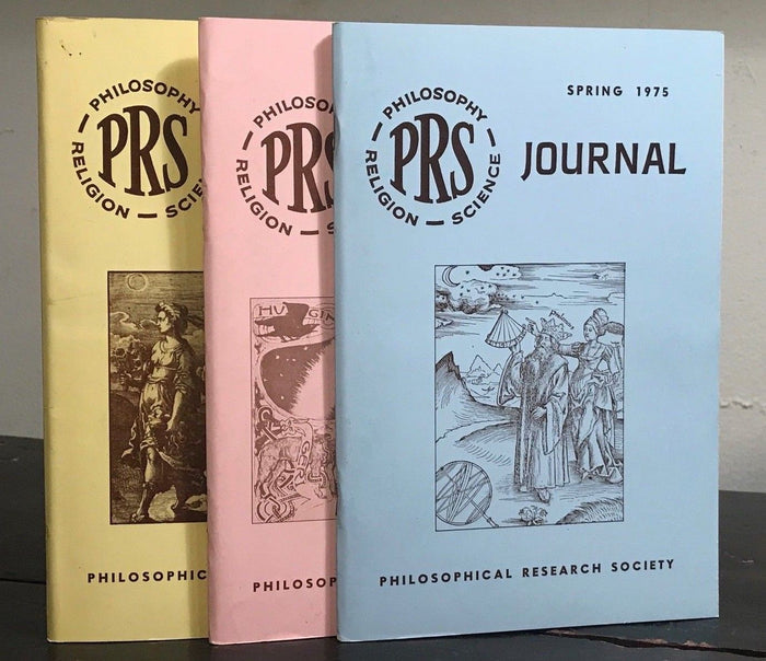 MANLY P. HALL, PHILOSOPHICAL RESEARCH SOCIETY JOURNAL - 3 (of 4) Issues, 1975