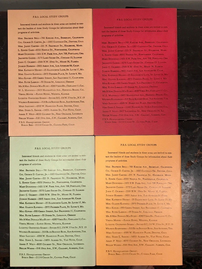 MANLY P. HALL, PHILOSOPHICAL RESEARCH SOCIETY JOURNAL - Full Year, 4 Issues 1960
