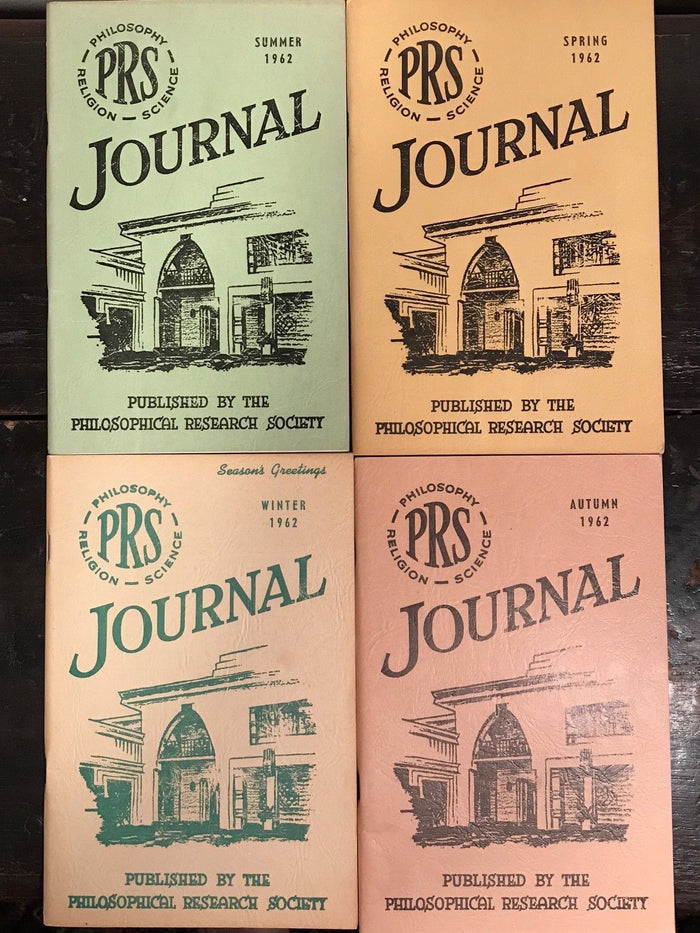 MANLY P. HALL, PHILOSOPHICAL RESEARCH SOCIETY JOURNAL - Full Year, 4 Issues 1962