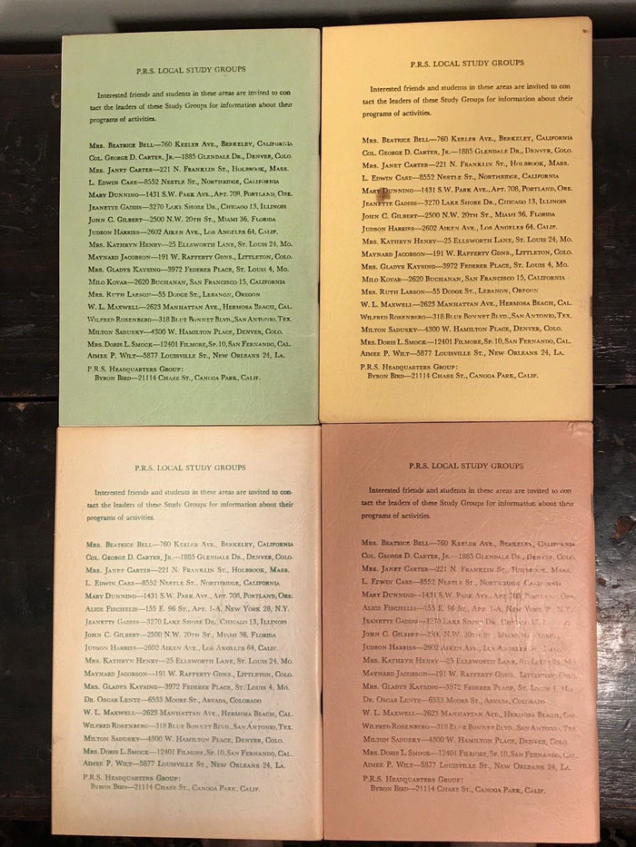 MANLY P. HALL, PHILOSOPHICAL RESEARCH SOCIETY JOURNAL - Full Year, 4 Issues 1962