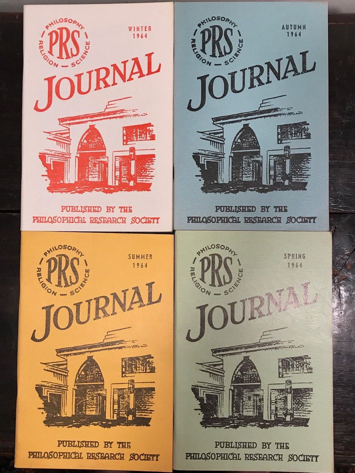 MANLY P. HALL, PHILOSOPHICAL RESEARCH SOCIETY JOURNAL - Full Year, 4 Issues 1964