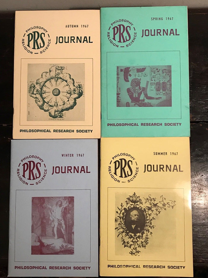 MANLY P. HALL, PHILOSOPHICAL RESEARCH SOCIETY JOURNAL - Full Year, 4 Issues 1967