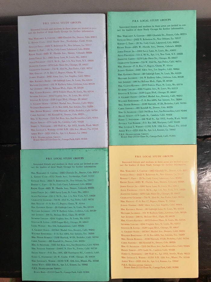 MANLY P. HALL, PHILOSOPHICAL RESEARCH SOCIETY JOURNAL - Full Year, 4 Issues 1972