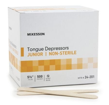 McKesson 24-201 Tongue Depressor, Box of 500