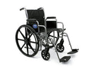 Medline K1 Basic 20" Extra-Wide Wheelchair, Removable Desk Length Arms, Elevating Legrests, 1 Count