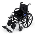 Medline K4 Extra-Wide 20" Lightweight Wheelchair, Swing Back Desk Arms, Elevating Legrests 73586593