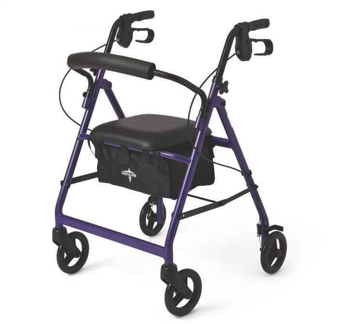 Medline MDS86850EP Basic Rollator, purple. 1 count