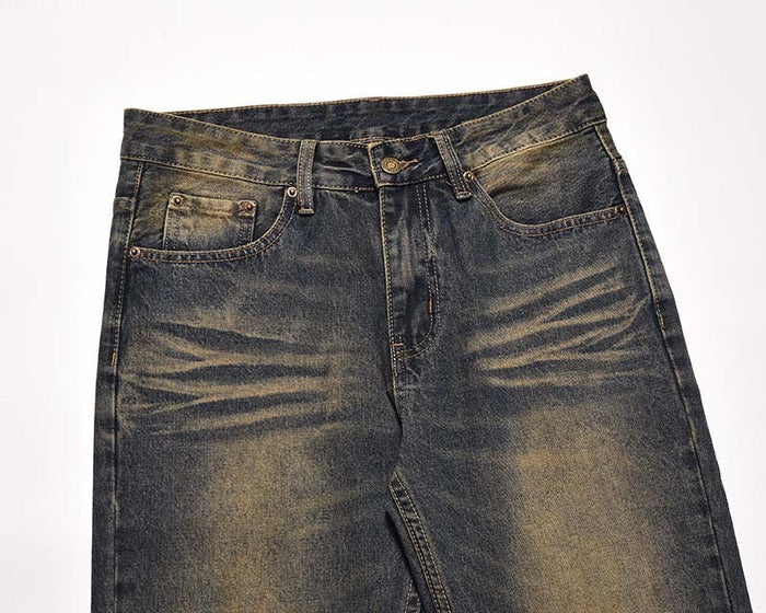 Men's All-match Leisure Washed-out Jeans