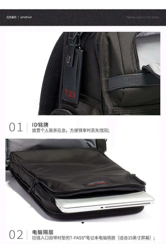 Men's Black Business Computer Bag Backpack