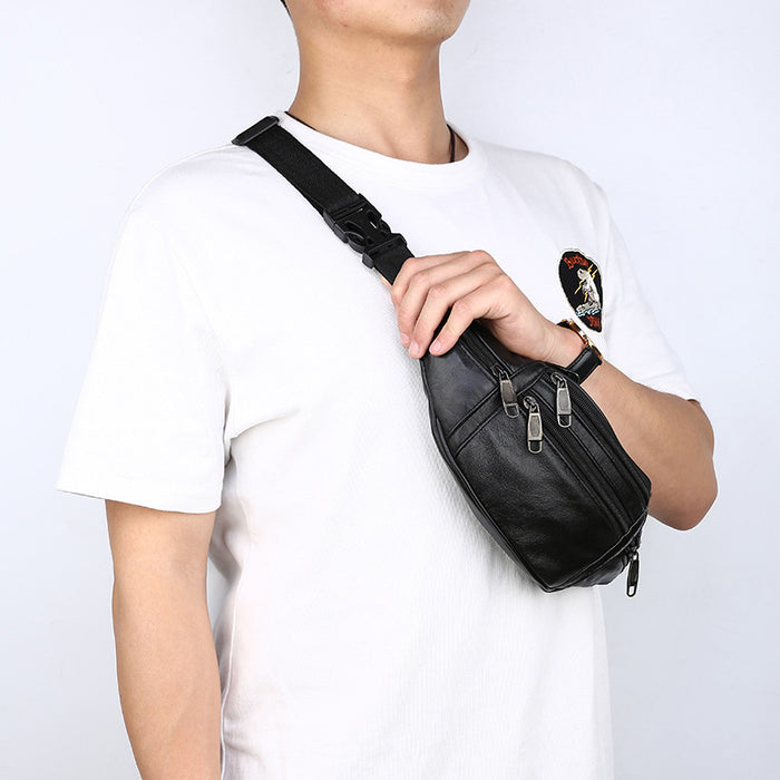 Men's Business Multi-layer Outdoor Sports Waterproof Chest Bag