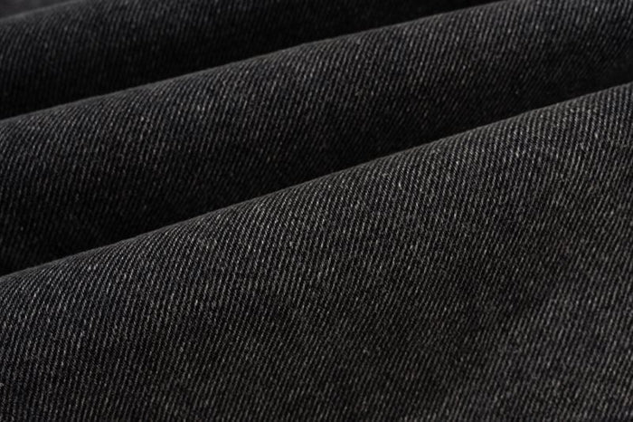 Men's Fashion Casual Retro Knife Cut Destroyed Washed Distressed Straight Textured Jeans