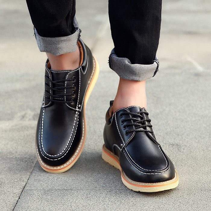 Men's Leather Shoes Height Increasing Insole 6cm
