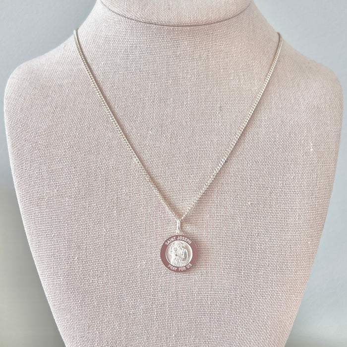 Men's Saint Joseph Necklace- Sterling Silver