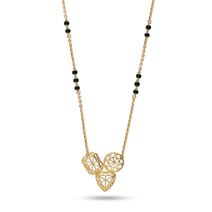 Mesh Geometry 9Kt Gold Mangalsutra