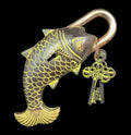 Metal Fish Lock-AntqRplica-Driftstone Pueblo-PaxtonGate