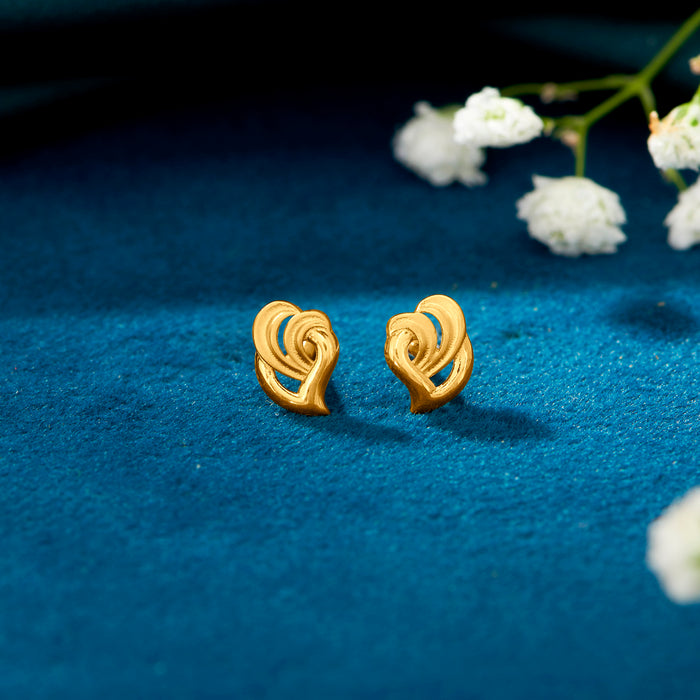 Modern Grace Yellow Gold Kids Earring
