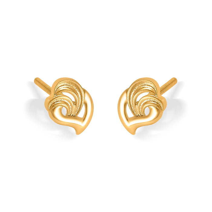 Modern Grace Yellow Gold Kids Earring