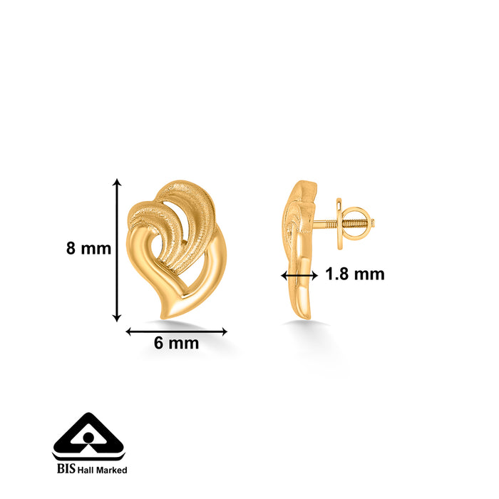 Modern Grace Yellow Gold Kids Earring