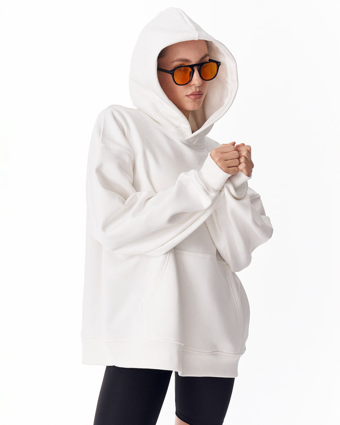 Monarch Loop White Hoodie For Women