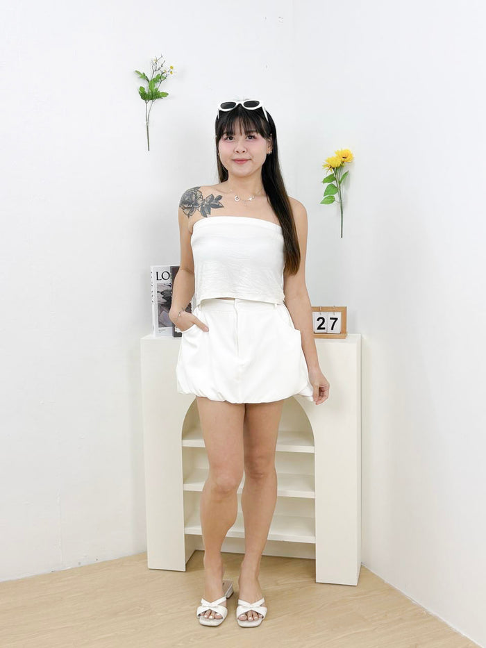 Monette Bubble Skort (White)