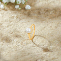 Moonlit Mist Pearl Gold Ring