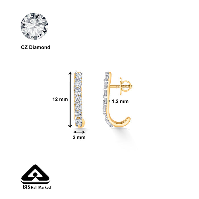 Munchkins Yellow Gold Kids Earring