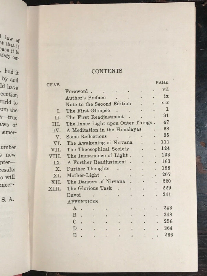 NIRVANA: STUDY IN SYNTHETIC CONSCIOUSNESS - Arundale, 1927 - THEOSOPHY MYSTICISM