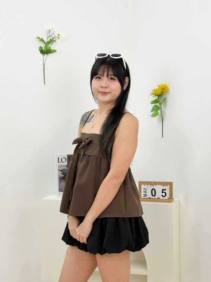 Nouvelle Bow Top (Brown)