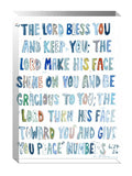Chelsea McShane Art Numbers Blue 5x7 Acrylic Block