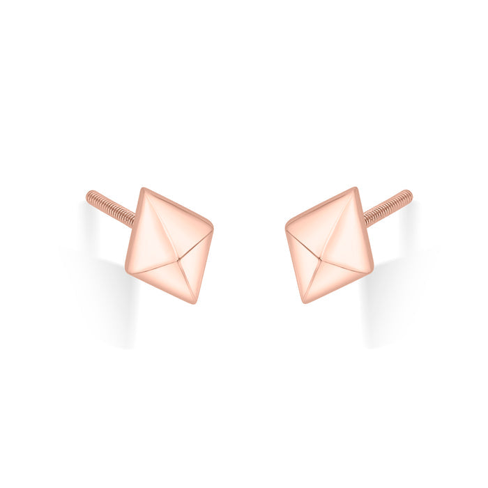 Orna Edge Gold Stud Earring For Women