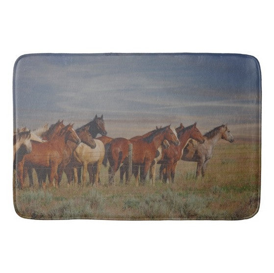Over the Fenceline Bath Mat
