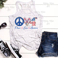 Peace Love America - Sublimation png file/Digital Download