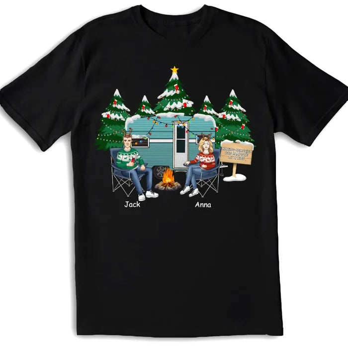 Personalized Camping Couple Christmas Ornament - Personalized T-shirt, Gift For Camping Lover