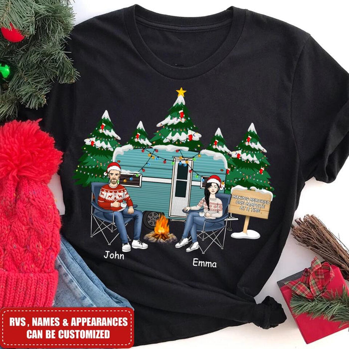 Personalized Camping Couple Christmas Ornament - Personalized T-shirt, Gift For Camping Lover
