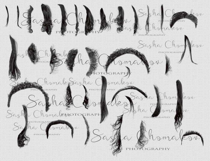 Photoshop hair brushes set 3