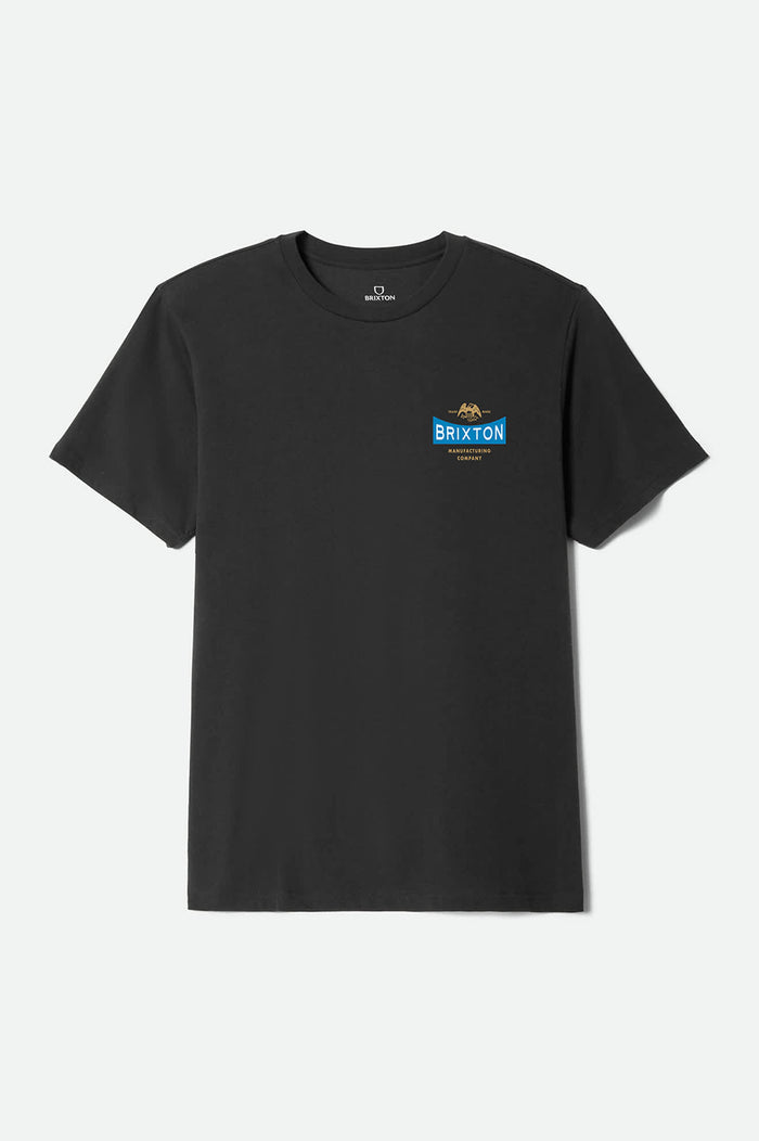 Men's Pinnacle Short Sleeve Standard T-Shirt in the color Vintage Black - Front Product Laydown Image